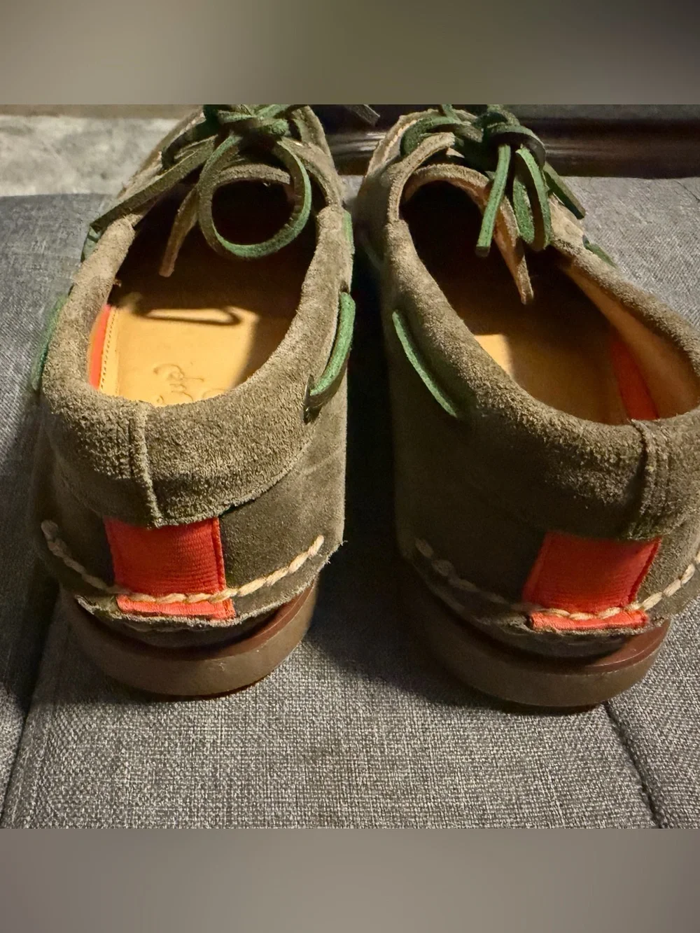 Sperry Olive Green Suede Men's Boat Shoes